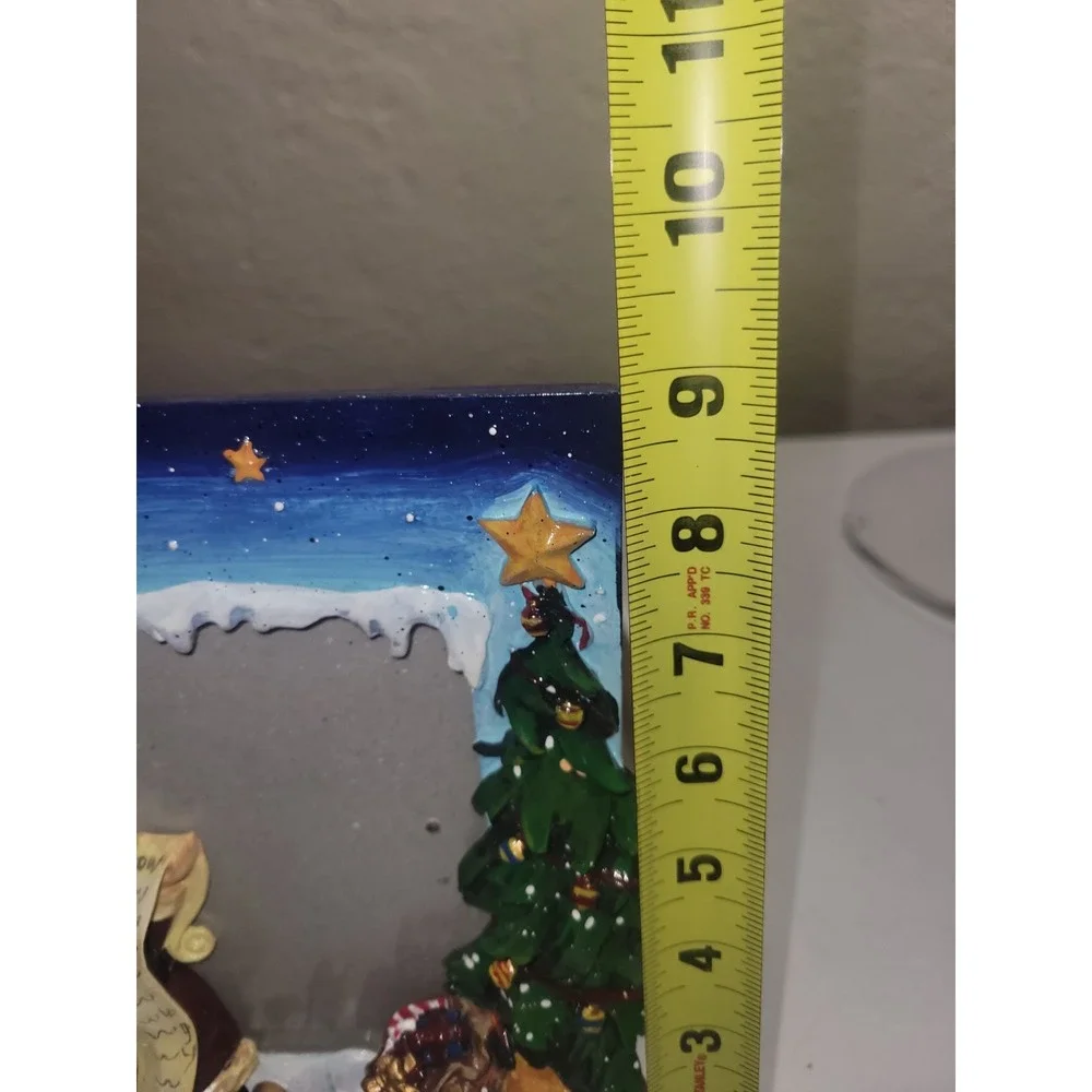 Vintage Christmas Picture Frame Santa's‎ List 9x6